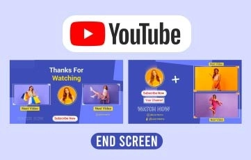 Promotion fashion YouTube End screen After Effects Template