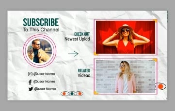 Fashion YouTube End Screen After Effects Template 2