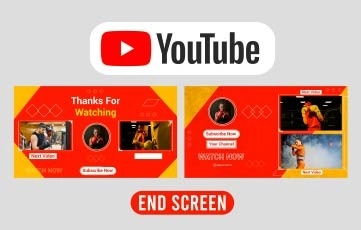 Fitness And Health YouTube End Screen After Effects Template