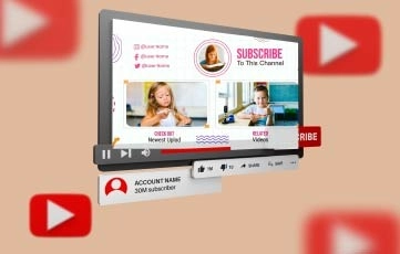 School YouTube Screen After Effects Template