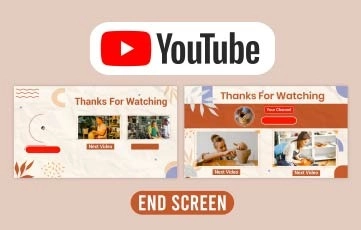 Clay Molding YouTube End Screen After Effects Template