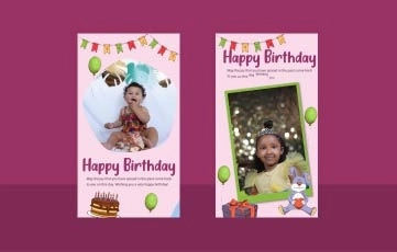 Kids Theme Birthday Multipurpose After Effects Instagram Story