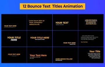 Bounce Text Titles After Effects Template