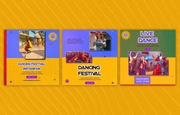 Dancing festival Instagram Post After Effects Template