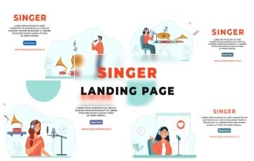 Singer Landing Page After Effects Template