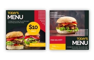 Food Business Promo Instagram Post After Effects Template