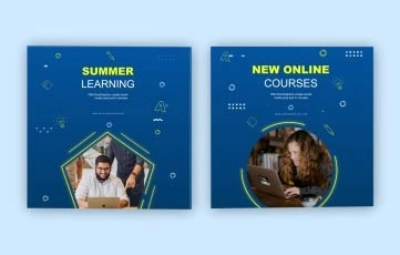 Online Education Instagram Post After Effects Template