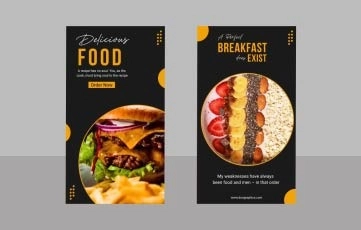 Food Menu Display Instagram Story AE Templates