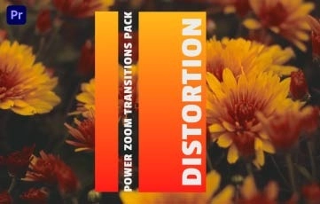 Distortion Power Zoom Transitions Pack Premiere Pro Template
