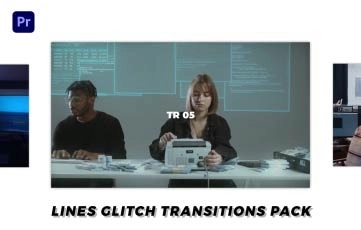 Lines Glitch Transitions Pack Premiere Pro Template
