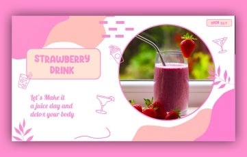 Natural Fruit Drinks Slideshow After Effects Template