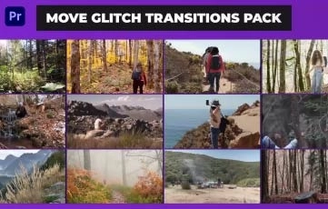 Move Glitch Transitions Pack Premiere Pro Template