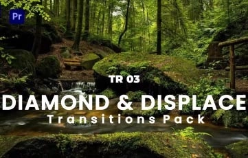 Diamond And displace Transitions Pack Premiere Pro Template