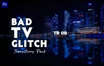 Bad Tv Glitch Transitions Pack Premiere Pro Template