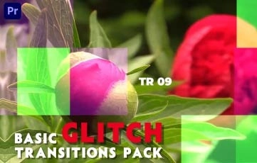 Basic Glitch Transitions Pack Premiere Pro Template