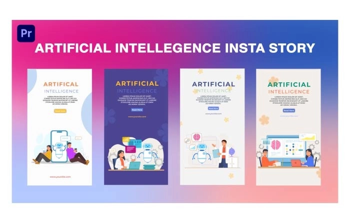 Artificial Intelligence Animation Instagram Story Premiere Pro Template
