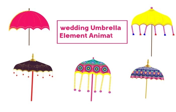 Wedding Umbrella Design Animation After Effects Template