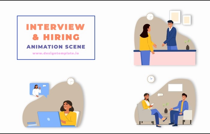 Interview And Hiring Animation Scene After Effects Template