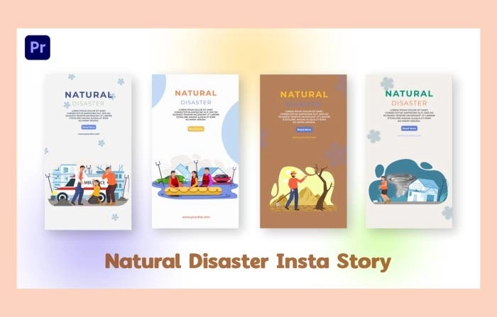 Natural Disaster Animation Instagram Story Premiere Pro Template