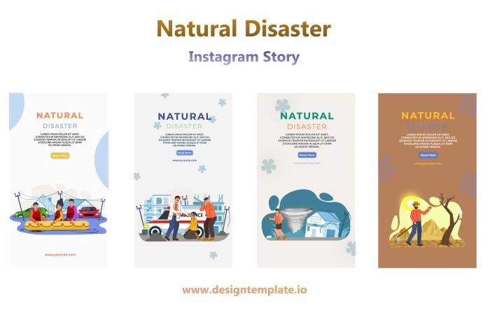 Natural Disaster Animation Instagram Story After Effects Template
