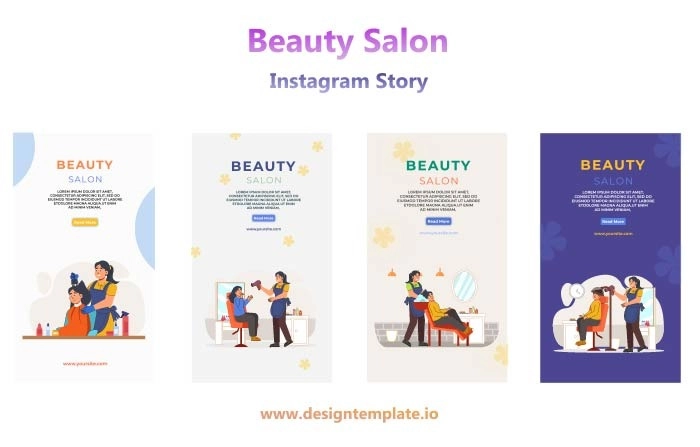 Beauty Salon Animation Instagram Story After Effects Template