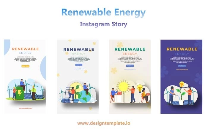 Renewable Energy Animation Instagram Story After Effects Template