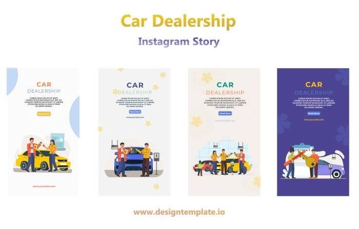 Car Dealership Animation Instagram Story After Effects Template