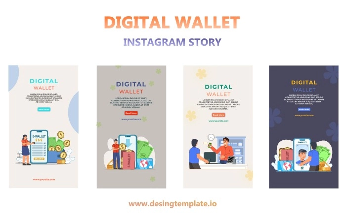 Digital Wallet Instagram Story After Effects Template