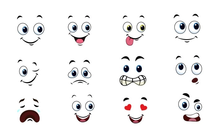 Cartoon Face Emotions Illustration image