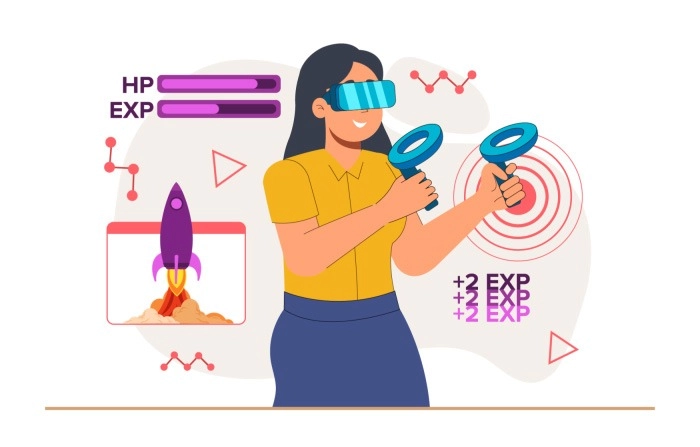 Virtual Reality Vector Illustration image