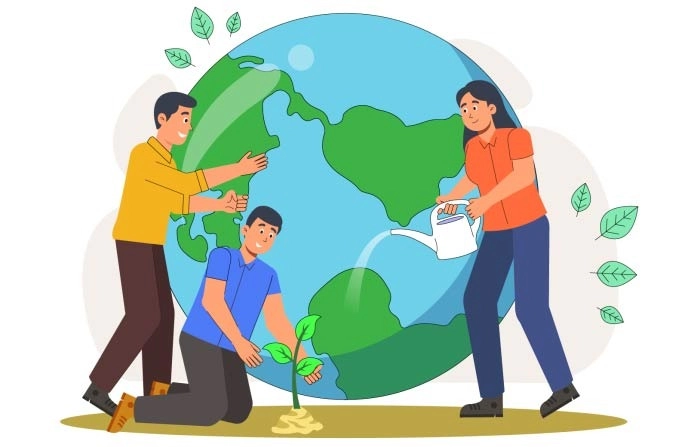 Get The Creative 2D Character Mother Earth Day Illustration image