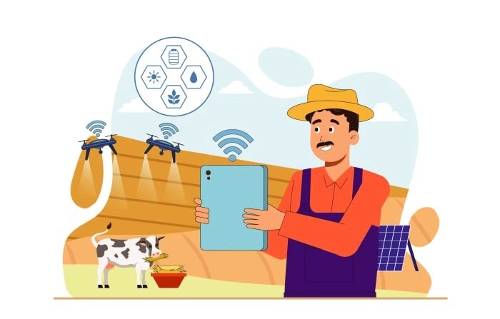 Best Premium Vector Smart Farming Illustration