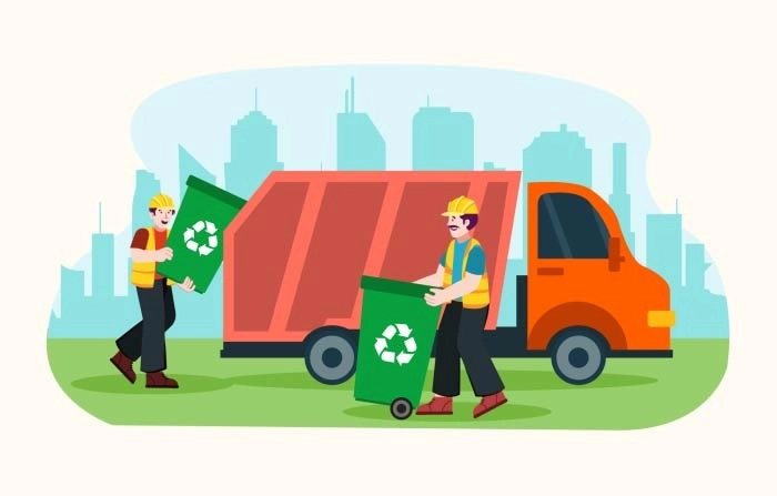 Garbage Recycle Illustration Vector