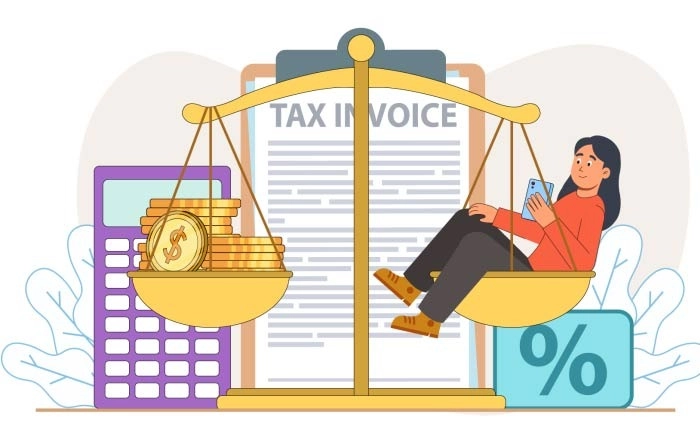 Best Cartoon Character Taxes and Payment Illustration image