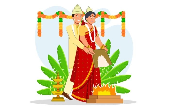 Best Cartoon Character Bengali Wedding Illustration image