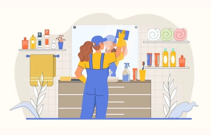 House Keeping Service Illustration Vector