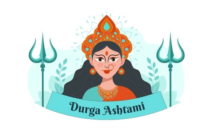 Vector Illustration Of Happy Durga Puja Festival Background