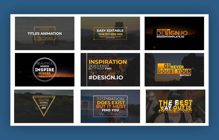 Unique Titles Animation After Effects Template
