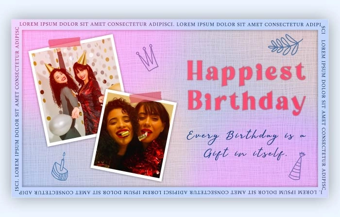 Stylish Birthday Slideshow After Effects Template