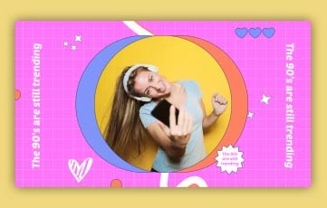90's Vibe Slideshow After Effects Template