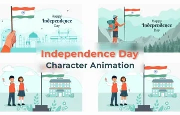 Independence Day Character Animation After Effects Template