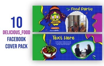 Delicious Food Facebook Cover After Effects Template
