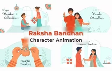 Raksha Bandhan Character Animation After Effects Template