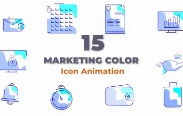 Marketing Color Icon Animation After Effects Template