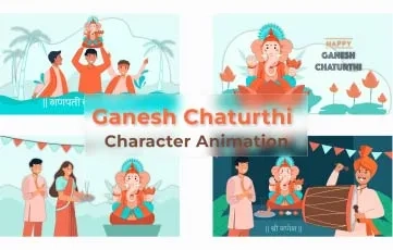 Ganesh Chaturthi Character Animation After Effects Template