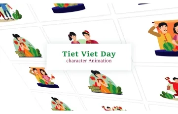 Tiet Viet Character Animation Scene After Effects Template