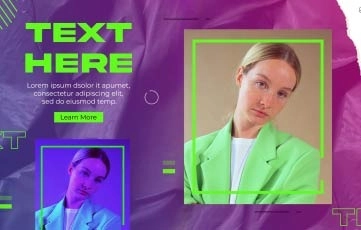 Creative Fashion Glitch Slideshow After Effects Template