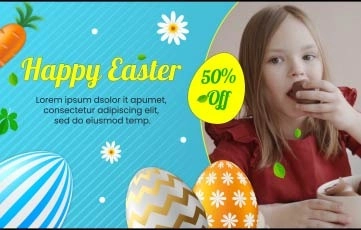 Happy Easter Day Colorful Slideshow After Effects Template