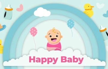 Happy Baby Portfolio Slideshow After Effects Template