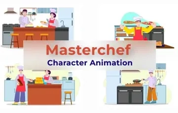 Masterchef Character Animation Scene 2 After Effects Template